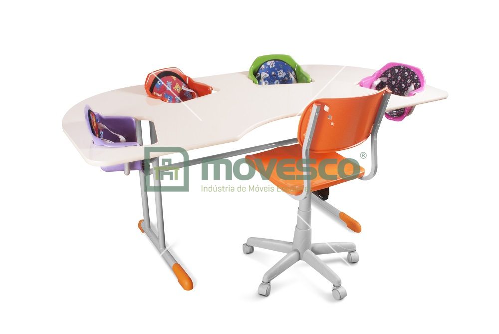 Conjunto Mesa Maternal com 4 lugares MV-1014 + MV-91G 